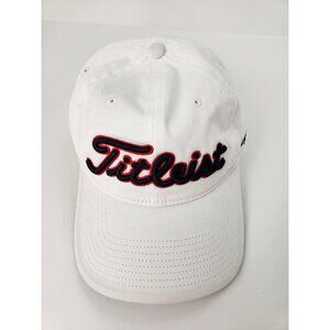 Titleist Pro V1 FJ Golf Hat Adjustable Cap White 3D Embroidered Logo